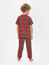 Детская пижама с брюками / Клетка красная