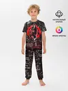 Детская пижама с брюками / ИТАЧИ УЧИХА ИЕРОГЛИФЫ гранж