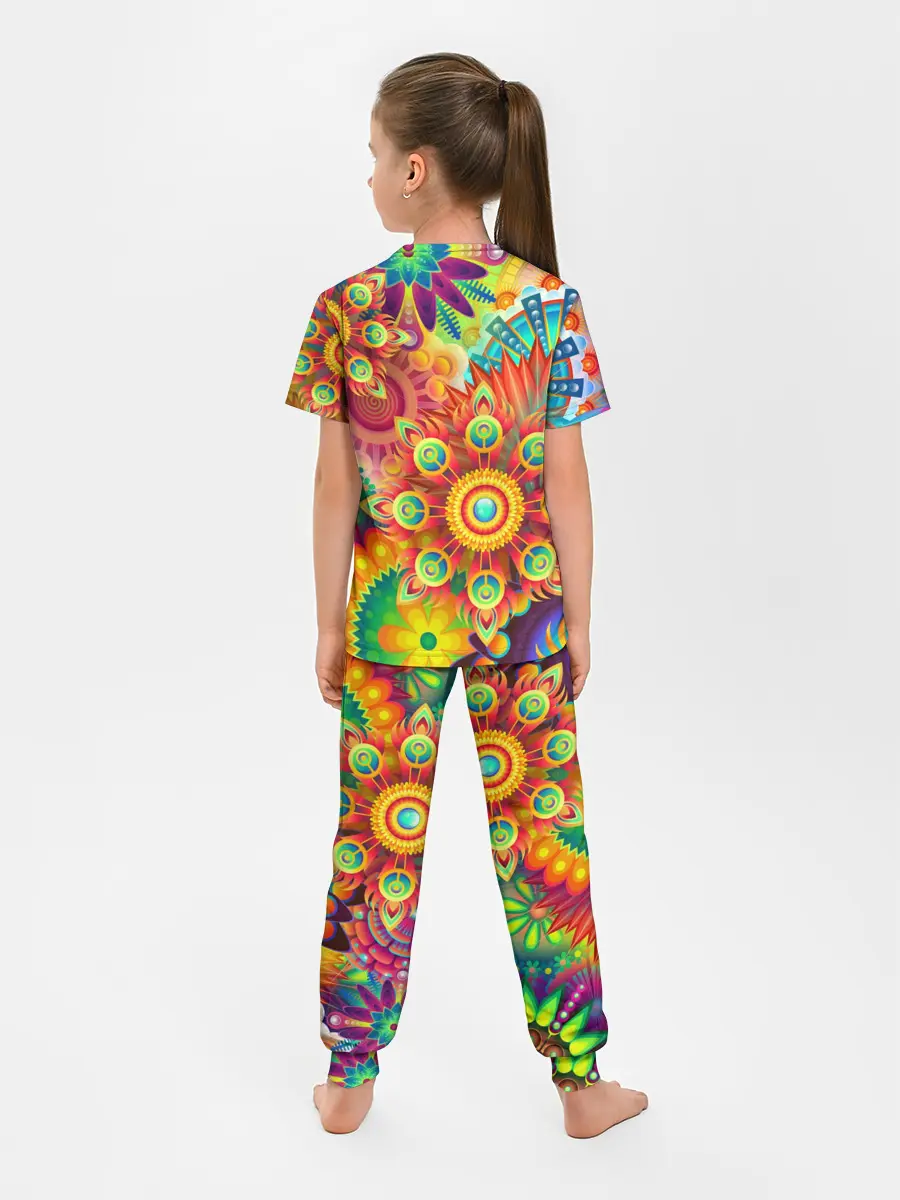 Детская пижама с брюками / Психоделия | Яркая