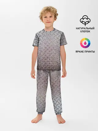 Детская пижама с брюками / Стальной костюм