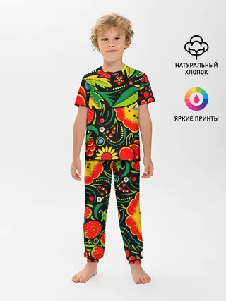 Детская пижама с брюками / Цветы