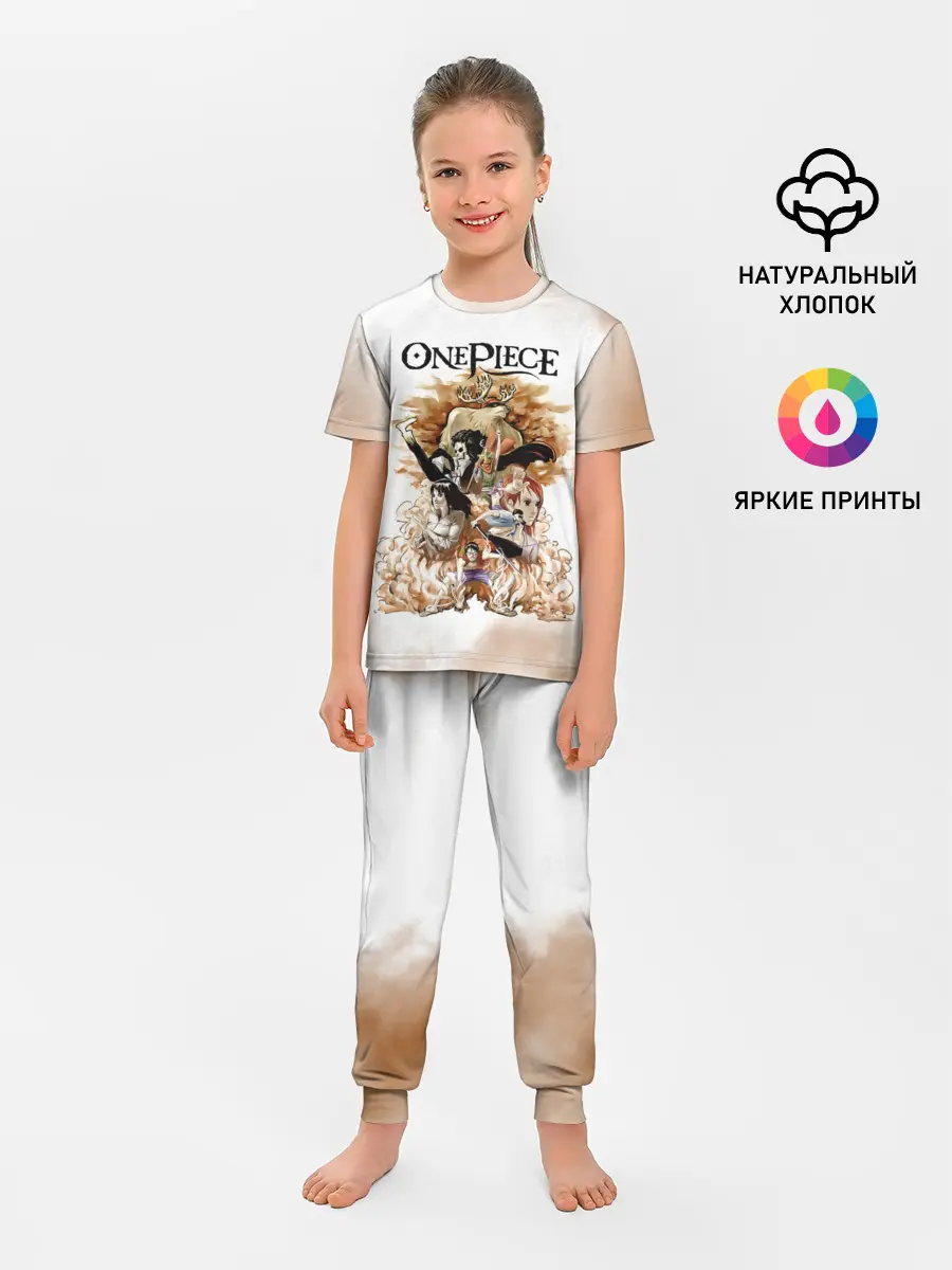 Детская пижама с брюками / One Piece. Пираты Соломенной Шляпы