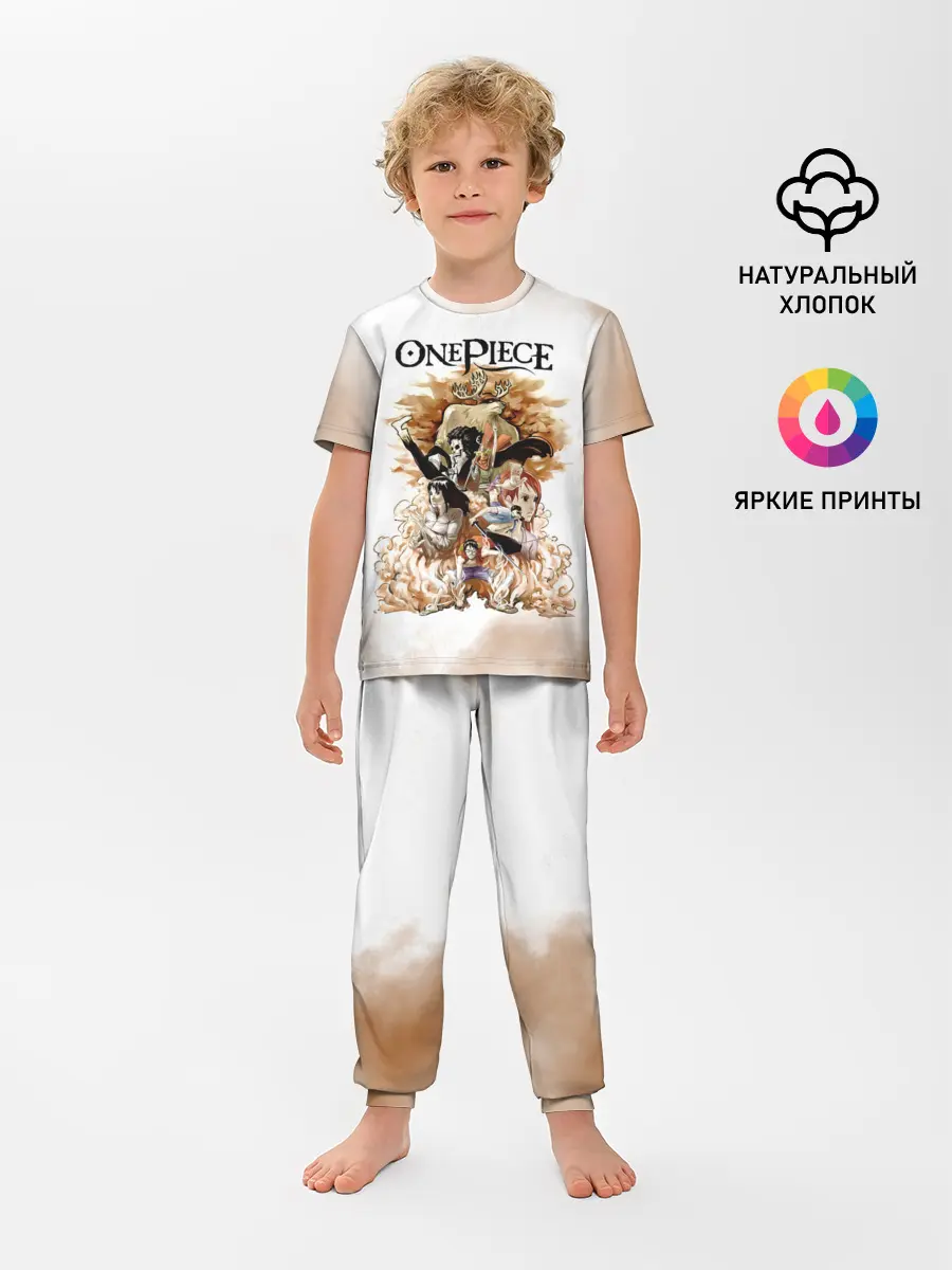 Детская пижама с брюками / One Piece. Пираты Соломенной Шляпы