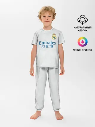 Детская пижама с брюками / Реал Мадрид форма 2021/2022