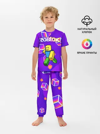 Детская пижама с брюками / ROBLOX КУБЫ