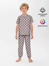 Детская пижама с брюками / Текстура в клетку