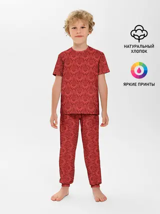 Детская пижама с брюками / Красная готика