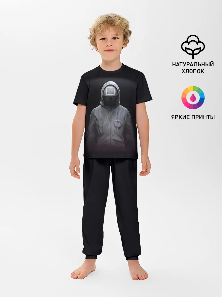Детская пижама с брюками / ИГРА В КАЛЬМАРА | СОТРУДНИК КВАДРАТ