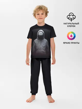Детская пижама с брюками / ИГРА В КАЛЬМАРА | СОТРУДНИК КВАДРАТ
