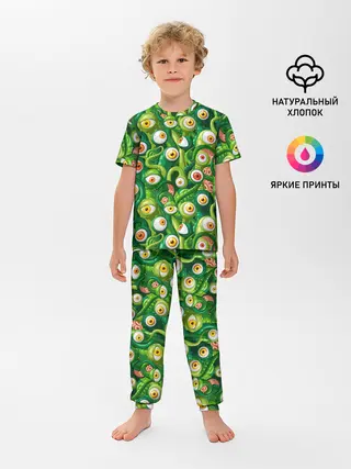 Детская пижама с брюками / Щупальца с глазами
