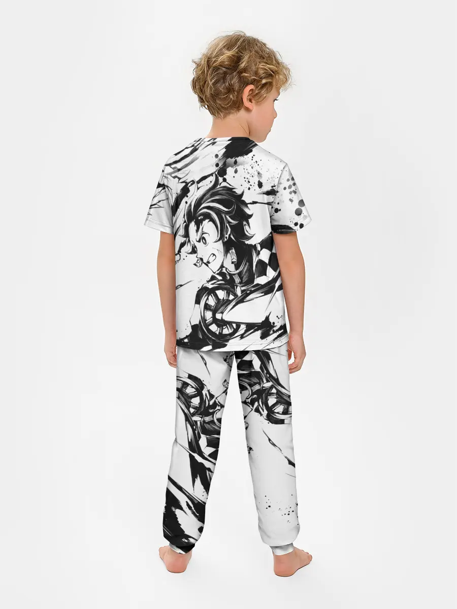 Детская пижама с брюками / KIMETSU NO YAIBA TANJIRO KAMADO