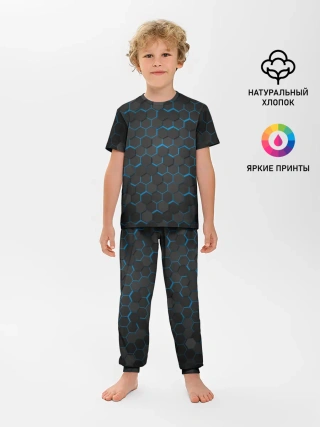 Детская пижама с брюками / OCTAGON голубой
