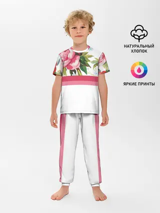 Детская пижама с брюками / Нежные Розы