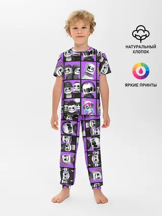 Детская пижама с брюками / Marshmello Style