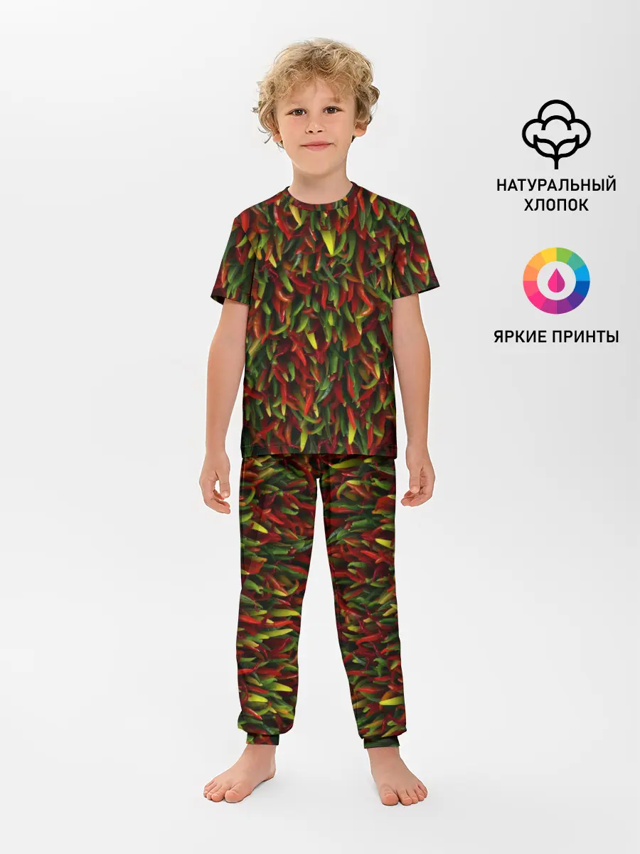 Детская пижама с брюками / Перчики