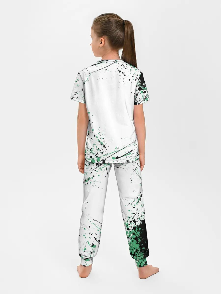 Детская пижама с брюками / Брызги красок Demon Slayer