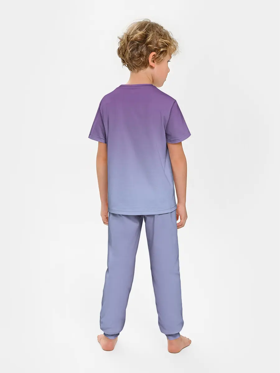 Детская пижама с брюками / кот звездное небо спит