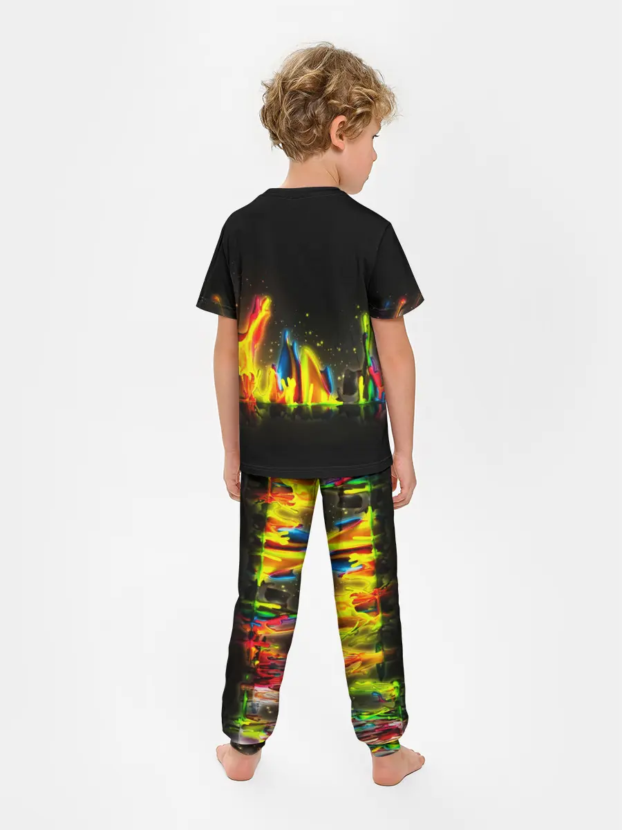 Детская пижама с брюками / КРАСКИ В НЕОНЕ