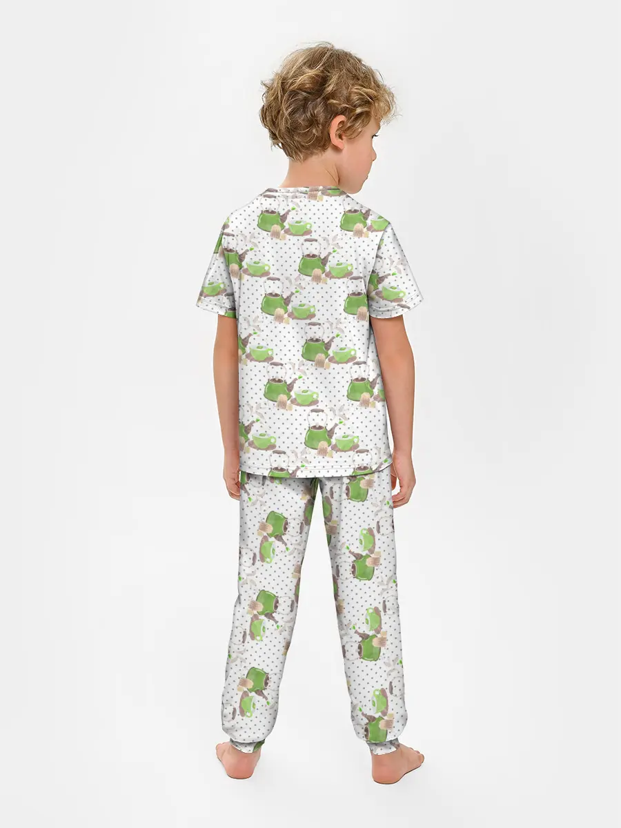 Детская пижама с брюками / Зеленый чай