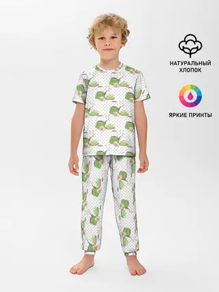 Детская пижама с брюками / Зеленый чай