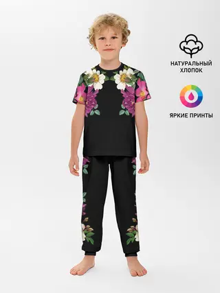 Детская пижама с брюками / Цветы