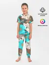 Детская пижама с брюками / Красивые цвеТы