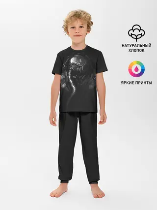 Детская пижама с брюками / Чернозём - Пилот