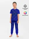 Детская пижама с брюками / Сине-черная геометрия 3D