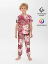 Детская пижама с брюками / Акварель, розы