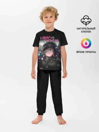 Детская пижама с брюками / Девушки и танки | Girls und Panzer