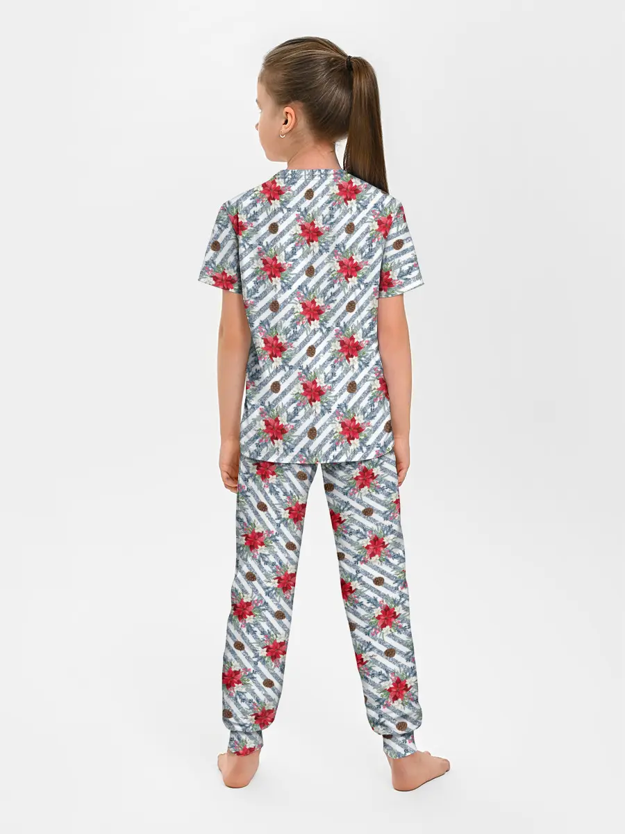 Детская пижама с брюками / Новогодние украшения и блестки