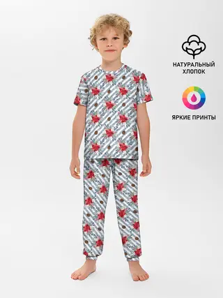Детская пижама с брюками / Новогодние украшения и блестки