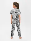 Детская пижама с брюками / Серый комикс jojo