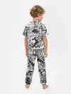 Детская пижама с брюками / Серый комикс jojo