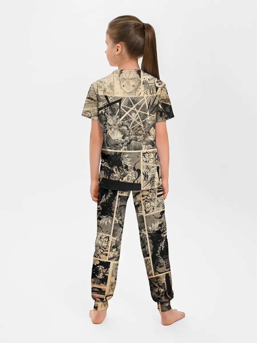 Детская пижама с брюками / Черный Клевер