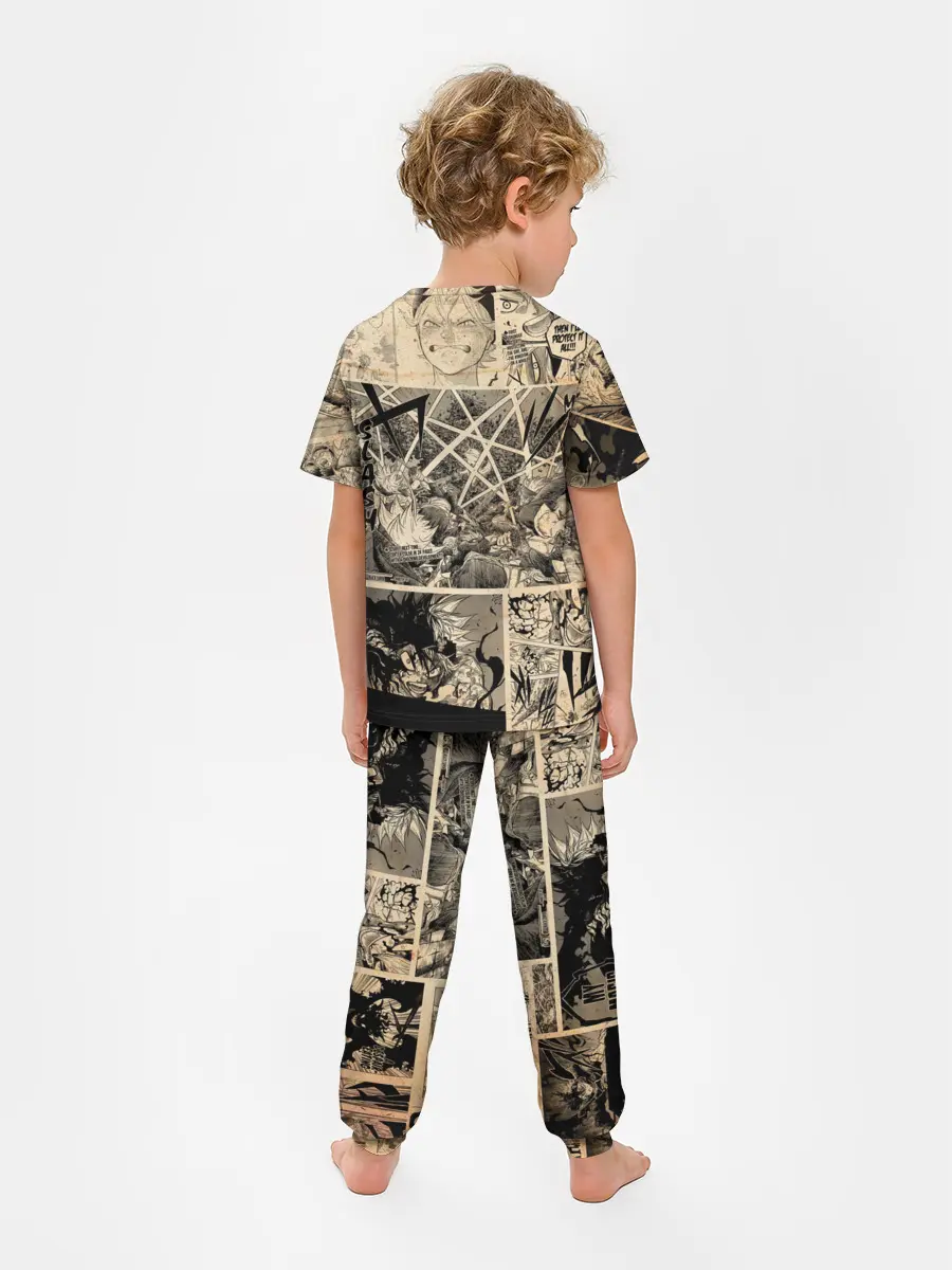 Детская пижама с брюками / Черный Клевер