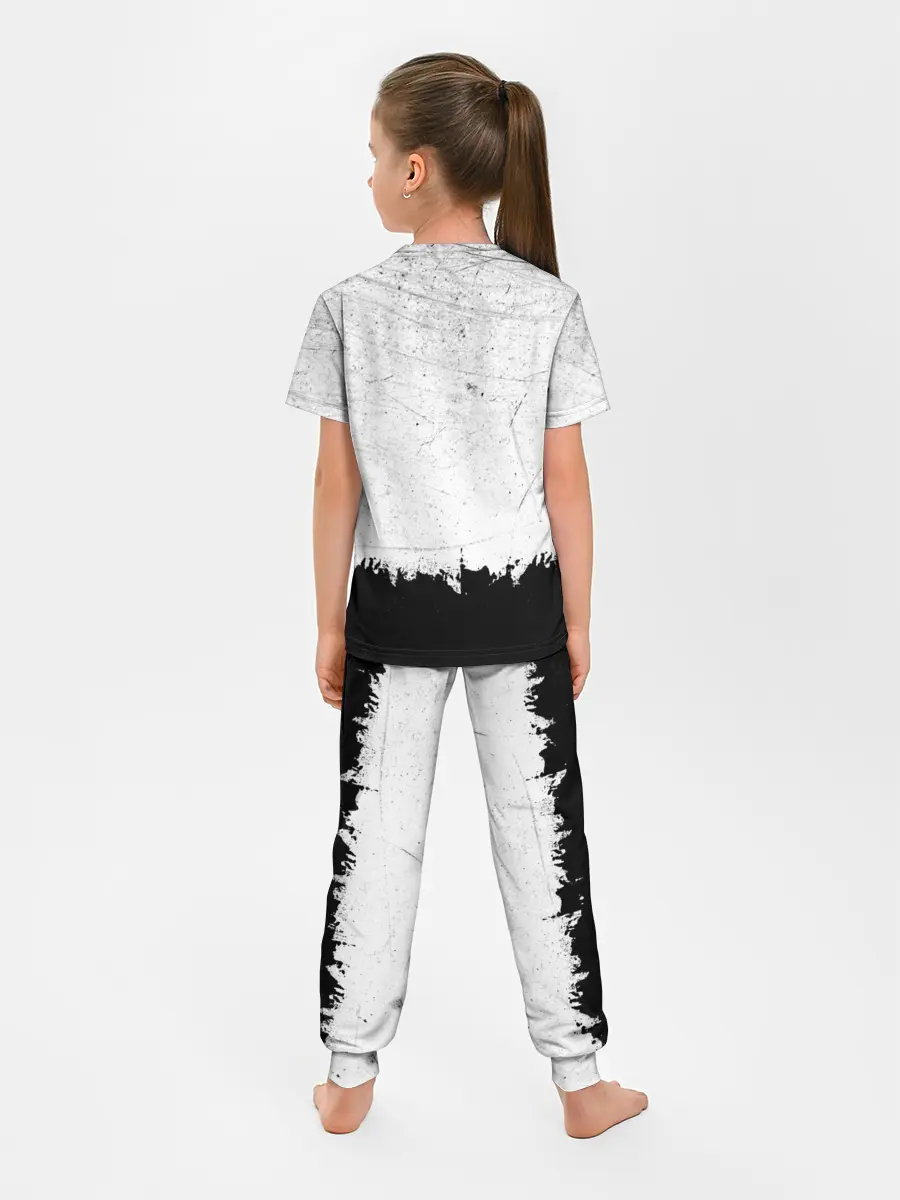 Детская пижама с брюками / Рамштайн ЧБ Гранж | Rammstein Rock