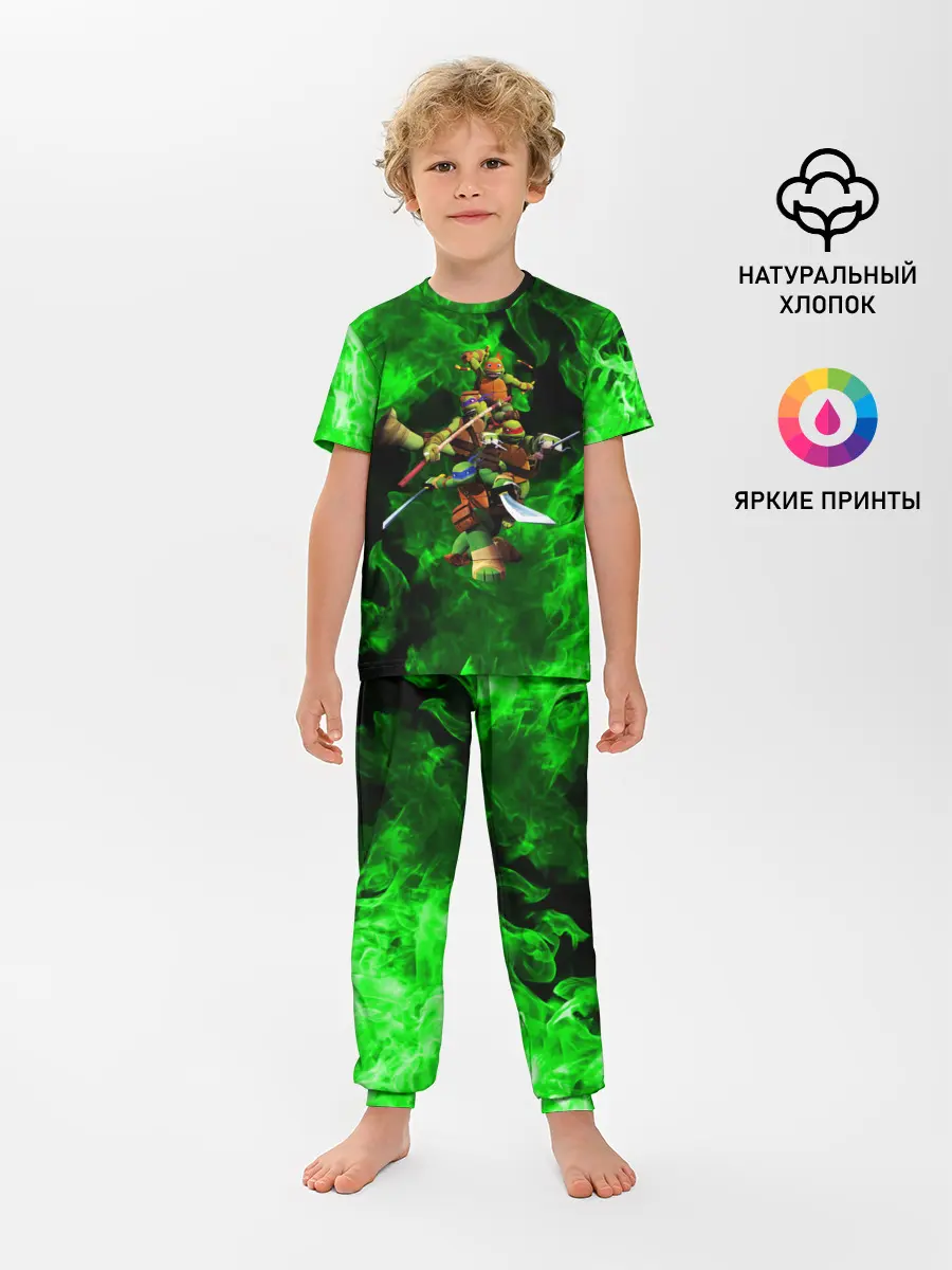 Детская пижама с брюками / ЧЕРЕПАШКИ - НИНДЗЯ
