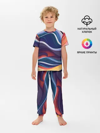 Детская пижама с брюками / Colored lines