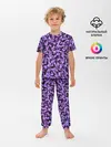 Детская пижама с брюками / Сиреневые бабочки