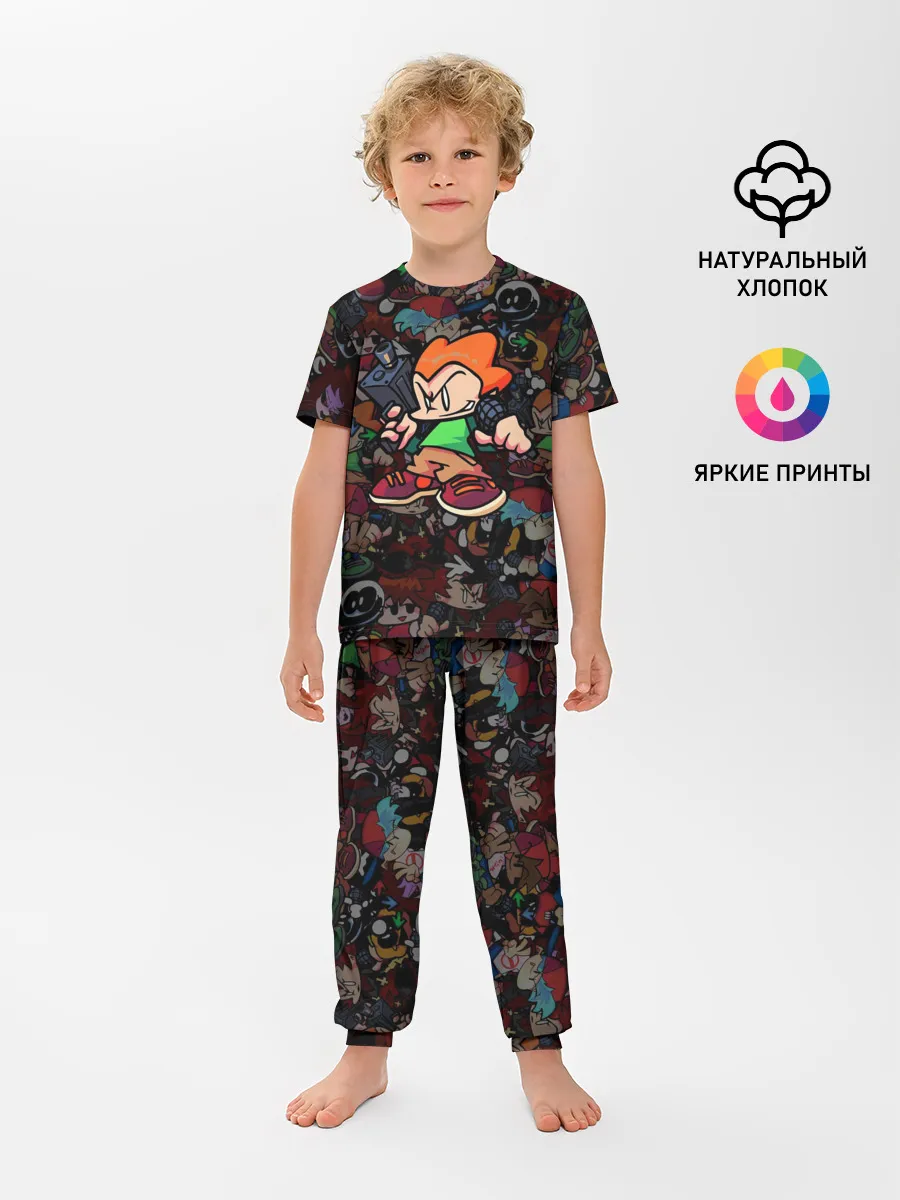 Детская пижама с брюками / Friday Night Funkin Пико