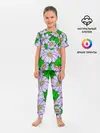 Детская пижама с брюками / Цветы Лавандовые ромашки