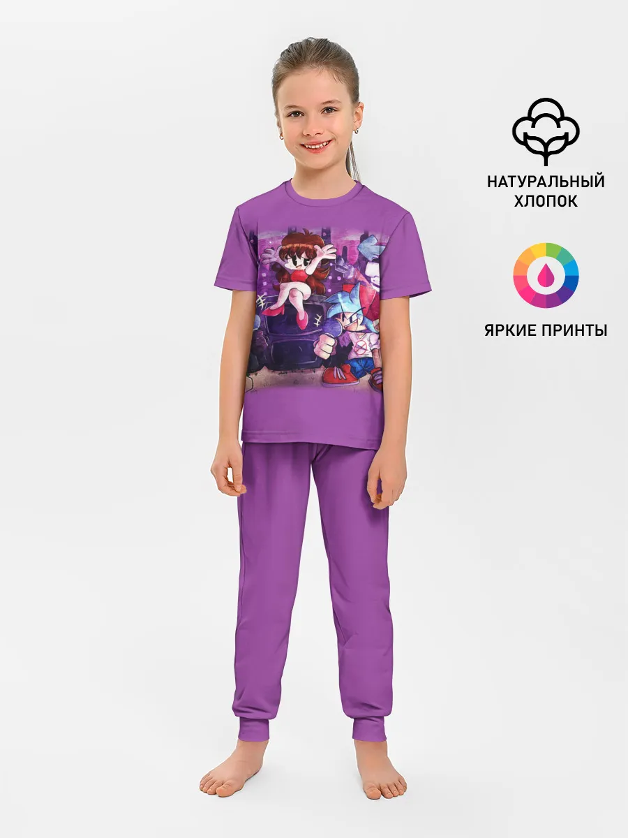 Детская пижама с брюками / Friday Night Funkin рисунок