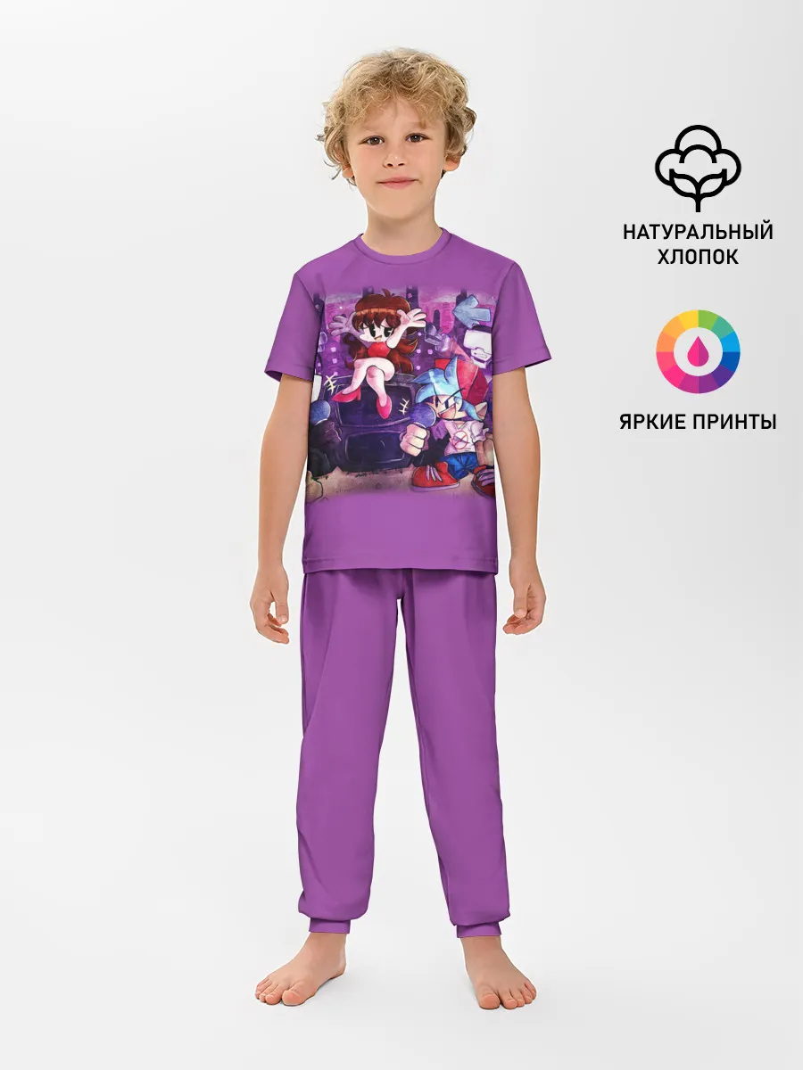 Детская пижама с брюками / Friday Night Funkin рисунок