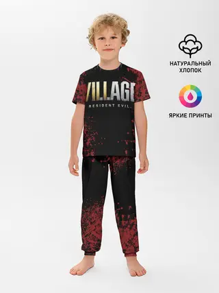 Детская пижама с брюками / Resident Evil Village логотип