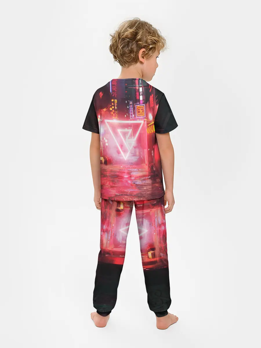 Детская пижама с брюками / КИБЕР НЕОН