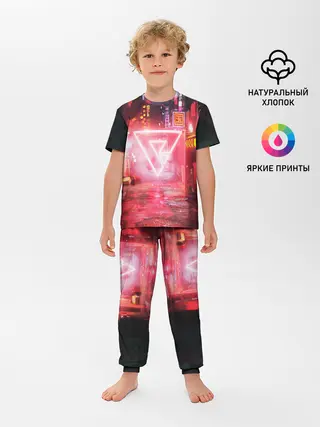 Детская пижама с брюками / КИБЕР НЕОН