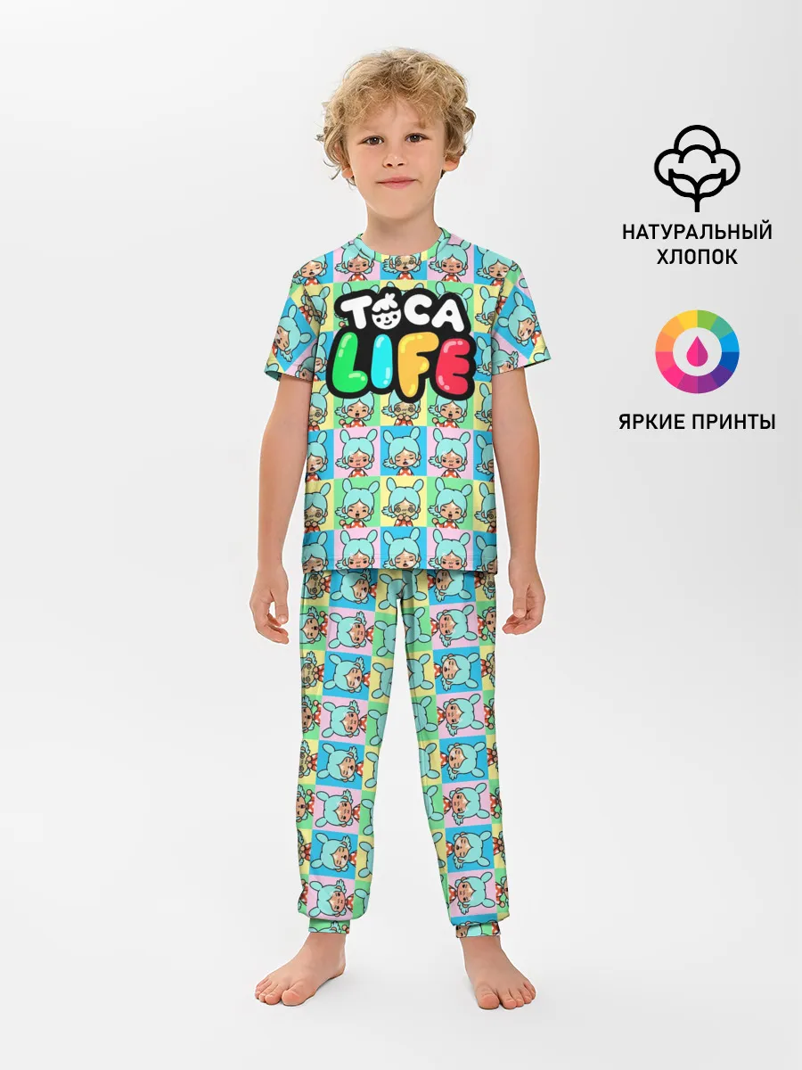 Детская пижама с брюками / Toca Boca logo | Тока Бока Рита