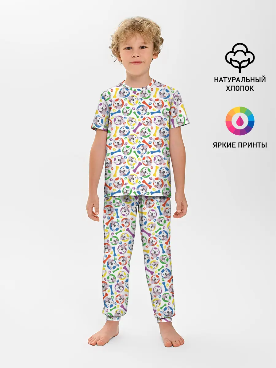 Детская пижама с брюками / Бультерьер