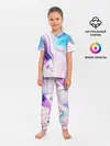 Детская пижама с брюками / Акварельные разводы